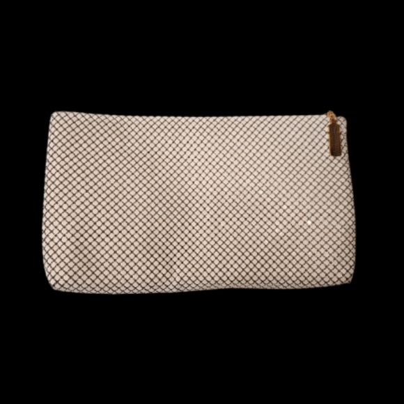 NWOT Vintage Whiting & Davis Off White Mesh Bag. - Picture 3 of 7
